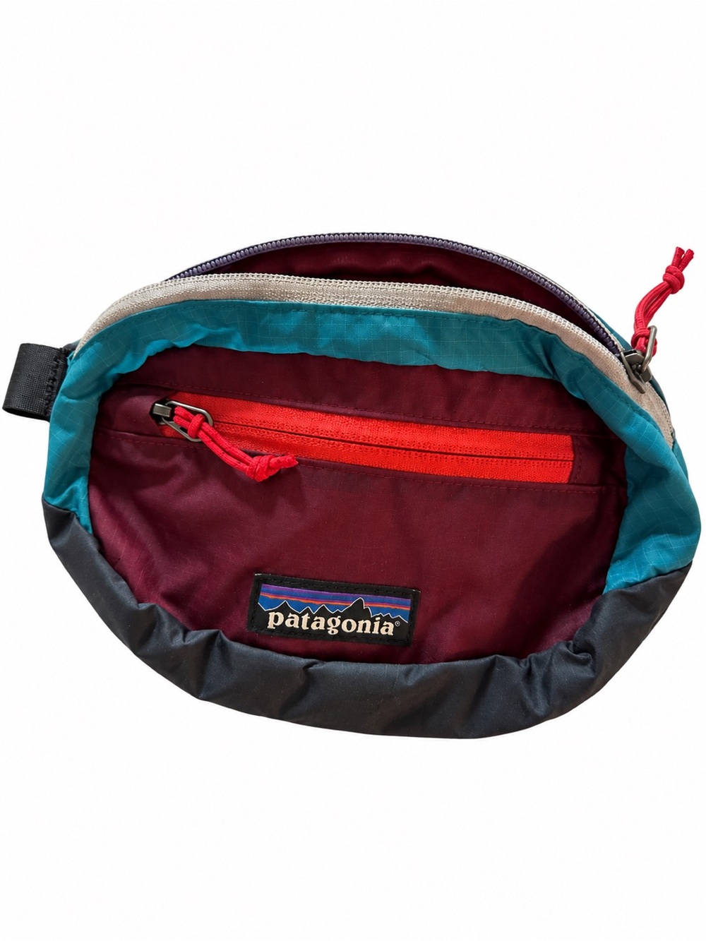 Patagonia Mini Burgundy & Teal Hip Pack